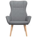 FOTEL WYPOCZYNKOWY JASNOSZARY OBITY TKANINĄ