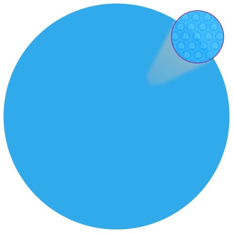 PŁYWAJĄCA OKRĄGŁA FOLIA POKRYWA SOLARNA PE 381CM NIEBIESKA