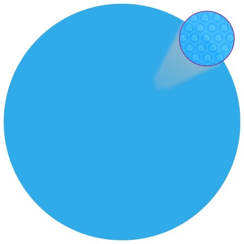 PŁYWAJĄCA OKRĄGŁA FOLIA POKRYWA SOLARNA PE 455CM NIEBIESKA