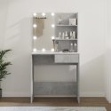 TOALETKA Z OŚWIETLENIEM LED BETONOWA SZAROŚĆ 74,5X40X141CM STOLIK KOSMETYCZNY