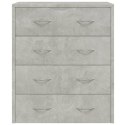 KOMODA Z 4 SZUFLADAMI 60X30,5X71CM SZAROŚĆ BETONU