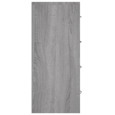 KOMODA Z 4 SZUFLADAMI 60X30,5X71CM SZARY DĄB SONOMA