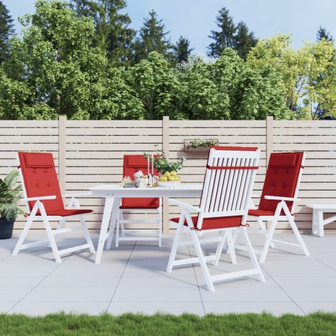 PODUSZKI NA KRZESŁA Z WYSOKIM OPARCIEM 4 SZT CZERWONE