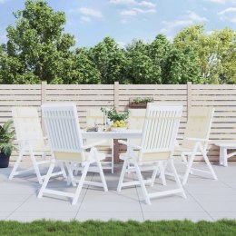 PODUSZKI NA KRZESŁA Z WYSOKIM OPARCIEM 6 SZT KREMOWE WODOODPORNE