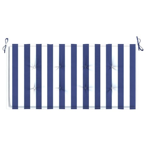 PODUSZKA NA ŁAWKĘ OGRODOWĄ NIEBIESKO-BIAŁE PASKI 120X50X3CM