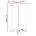 STOLIK BAROWY BIAŁY 60X60X110CM DREWNO SOSNOWE