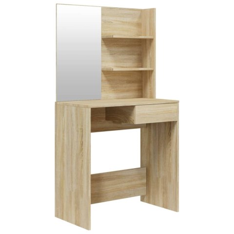 TOALETKA Z LUSTREM DĄB SO74,5X40X141CM STOLIK KOSMETYCZNY