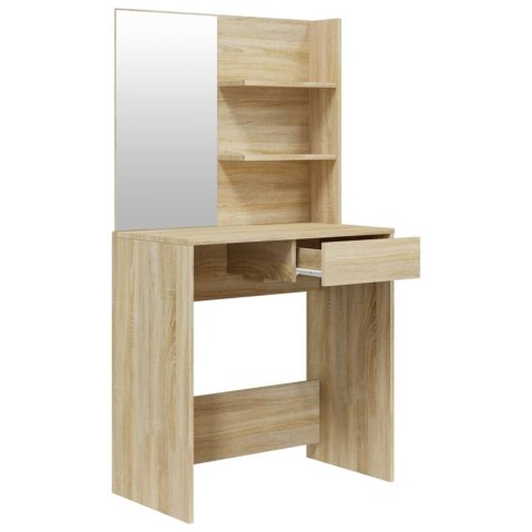 TOALETKA Z LUSTREM DĄB SO74,5X40X141CM STOLIK KOSMETYCZNY