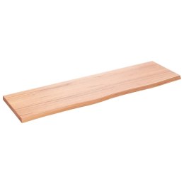 PÓŁKA JASNOBRĄZOWA 100X30X2CM LAKIEROWANE DREWNO DĘBOWE