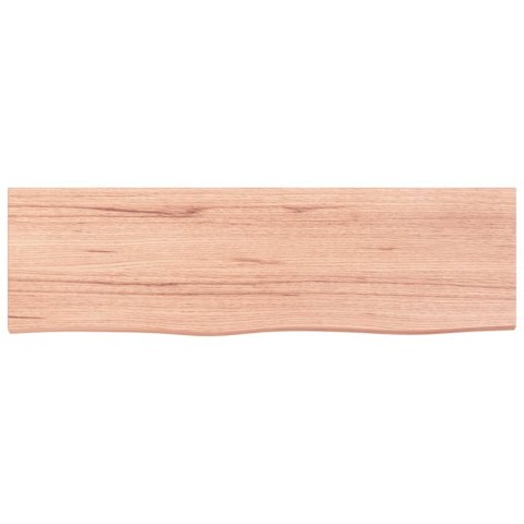 PÓŁKA JASNOBRĄZOWA 100X30X2CM LAKIEROWANE DREWNO DĘBOWE