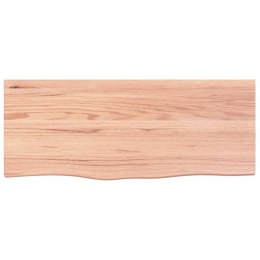 PÓŁKA JASNOBRĄZOWA 100X40X2CM LAKIEROWANE DREWNO DĘBOWE