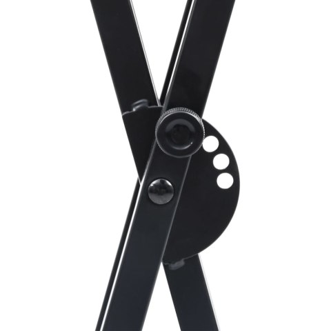 STATYW POD KEYBOARD Z PODWÓJNĄ RAMĄ I STOŁKIEM CZARNY