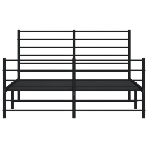 METALOWA RAMA ŁÓŻKA CZARNA 150X200CM