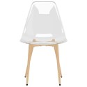 KRZESŁO SKANDYNAWSKIE DO JADALNI NOWOCZESNE 6SZT PRZEZROCZYSTE PET