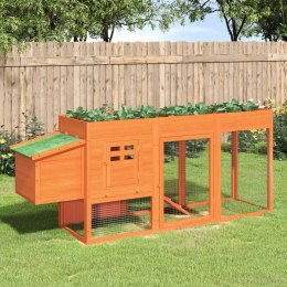 KURNIK BRĄZOWY 204X50X84CM DREWNO SOSNOWE