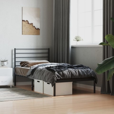 ŁÓŻKO RAMA ŁÓŻKA METALOWA CZARNA 100X190CM