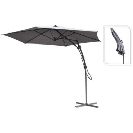 WISZĄCY PARASOL OGRODOWY SZARY 300CM