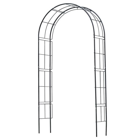 ŁUK OGRODOWY METALOWY 229X38X113CM CZARNY