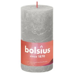 BOLSIUS ŚWIECE PIEŃKOWE SHINE 4 SZT 130X68MM PIASKOWA SZAROŚĆ