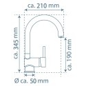 BATERIA KUCHENNA FUTURA Z MIESZACZEM CZARNO-CHROMOWA