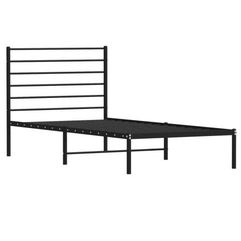 METALOWA RAMA ŁÓŻKA CZARNA 107X203CM
