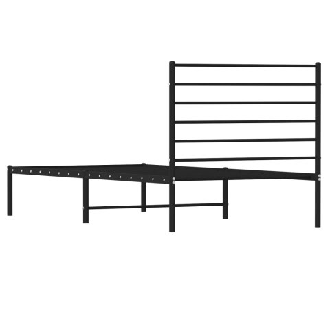 METALOWA RAMA ŁÓŻKA CZARNA 107X203CM