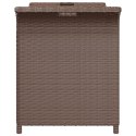 ŁAWKA OGRODOWA Z PODUSZKĄ BRĄZOWA 116X46X57CM POLIRATTAN
