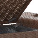 ŁAWKA OGRODOWA Z PODUSZKĄ BRĄZOWA 116X46X57CM POLIRATTAN