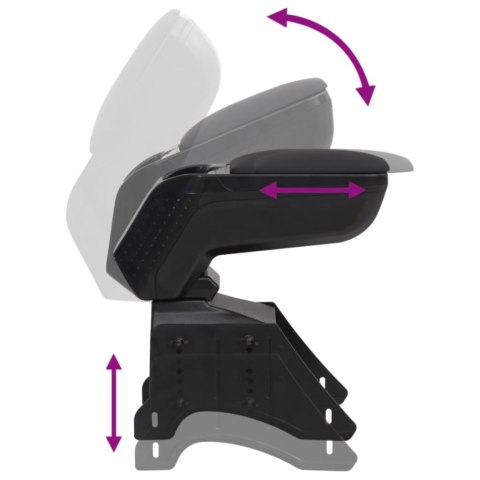 UNIWERSALNY PODŁOKIETNIK SAMOCHODOWY CZARNY 13X33X(33-53)CM