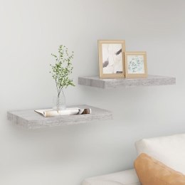 PÓŁKI ŚCIENNE 2 SZT. SZAROŚĆ BETONU 50X23X3,8CM