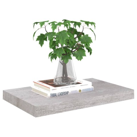 PÓŁKI ŚCIENNE 2 SZT. SZAROŚĆ BETONU 50X23X3,8CM