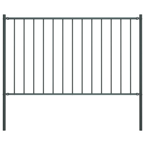 PANEL OGRODZENIOWY ZE SŁUPKAMI KRYTA PROSZKOWO STAL 1,7X0,75M