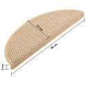 SAMOPRZYLEPNE NAKŁADKI NA SCHODY 15 SZT. 56X20CM BEŻOWE