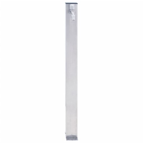 KRAN OGRODOWY NA KWADRATOWYM SŁUPKU 100CM STAL NIERDZEWNA