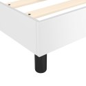 ŁÓŻKO KONTYNENTALNE Z MATERACEM BIAŁE 100X200CM EKOSKÓRA