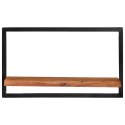 PÓŁKI ŚCIENNE 2 SZT 60X25X35CM DREWNO AKACJOWE I STAL