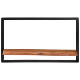 PÓŁKI ŚCIENNE 2 SZT 60X25X35CM DREWNO AKACJOWE I STAL