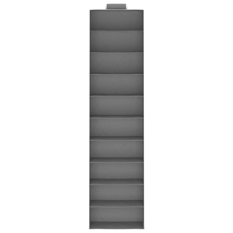 WISZĄCE ORGANIZERY DO SZAFY 2 SZT 10 PÓŁEK TKANINA