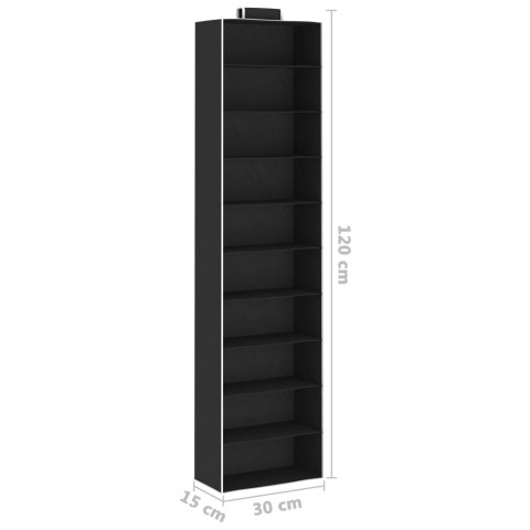 WISZĄCE ORGANIZERY DO SZAFY 2 SZT 10 PÓŁEK TKANINA