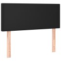 ŁÓŻKO KONTYNENTALNE Z MATERACEM 120X200CM CZARNE EKOSKÓRA