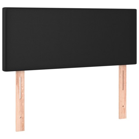 ŁÓŻKO KONTYNENTALNE Z MATERACEM 120X200CM CZARNE EKOSKÓRA