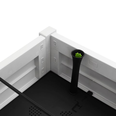 DONICA DO PODWYŻSZONEJ RABATY BIAŁA 110X45X79CM PP