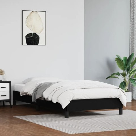 RAMA ŁÓŻKA CZARNA 90X200CM OBITE SZTUCZNĄ SKÓRĄ