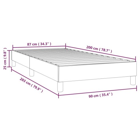 ŁÓŻKO KONTYNENTALNE CZARNE 90X200CM OBITE SZTUCZNĄ SKÓRĄ