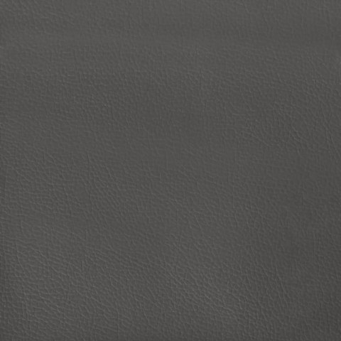 ŁÓŻKO KONTYNENTALNE SZARE 100X200CM OBITE SZTUCZNĄ SKÓRĄ