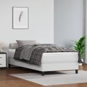 ŁÓŻKO KONTYNENTALNE Z MATERACEM 80X200CM BIAŁE EKOSKÓRA