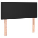 ŁÓŻKO KONTYNENTALNE Z MATERACEM 90X200CM CZARNE EKOSKÓRA