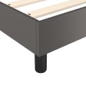ŁÓŻKO KONTYNENTALNE Z MATERACEM SZARE EKOSKÓRA 100X200CM