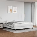 ŁÓŻKO KONTYNENTALNE Z MATERACEM BIAŁE 160X200CM EKOSKÓRA