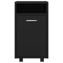 SZAFKA BOCZNA Z KÓŁKAMI CZARNA 33X38X60CM
